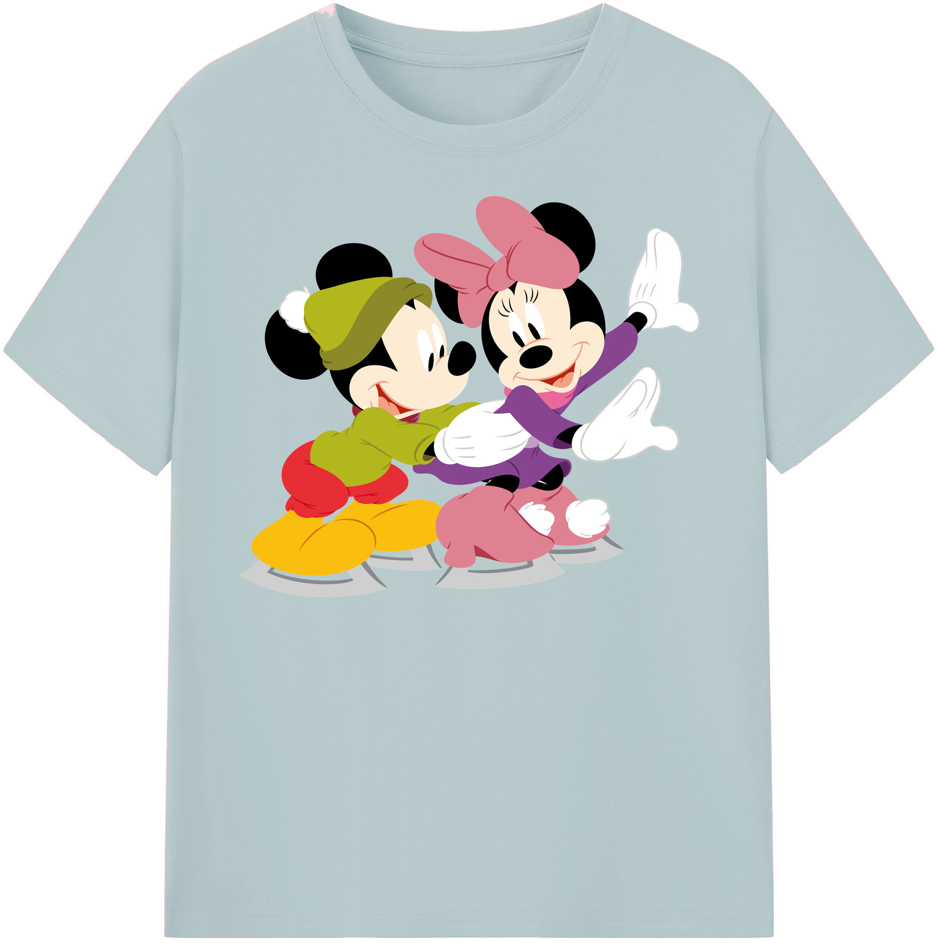 （画像用） ミッキーマウス Mickey Mouse 綿100％半袖Tシャツ（フロントプリント）